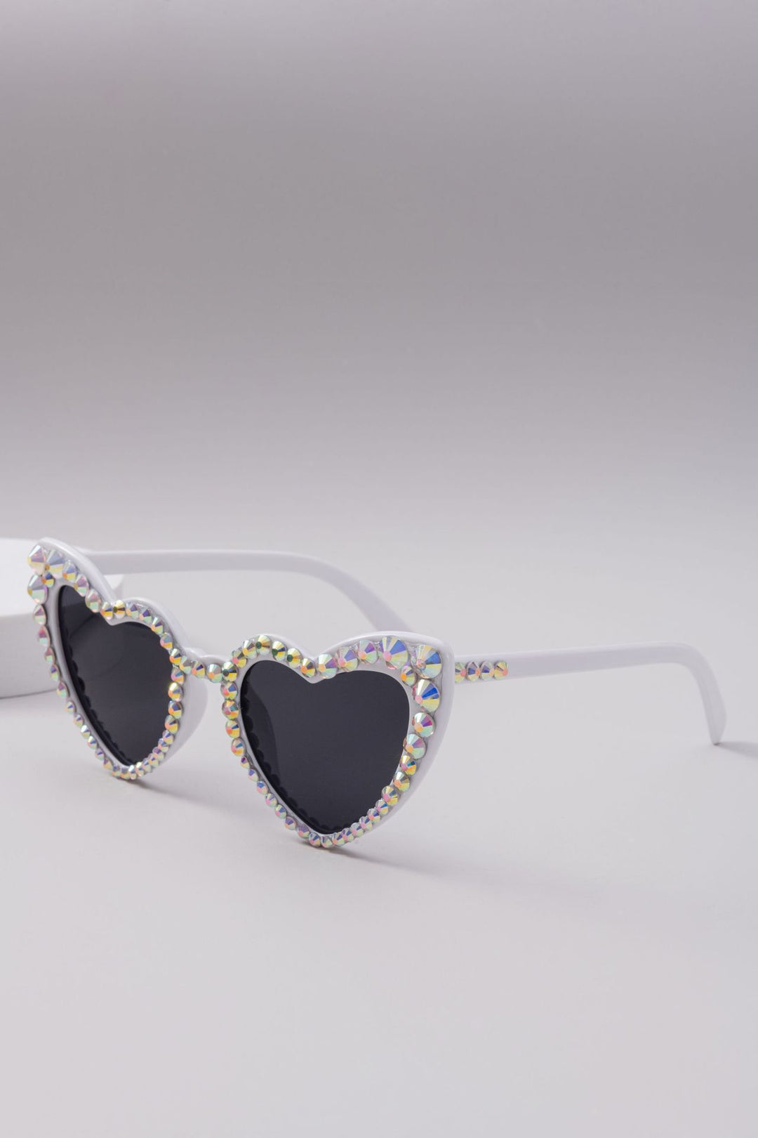 Women's Heart-Shaped Sparkle Sunglasses Kalsten