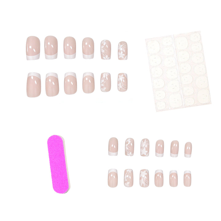 Elegant Floral Design Press-On Nail Set Kalsten
