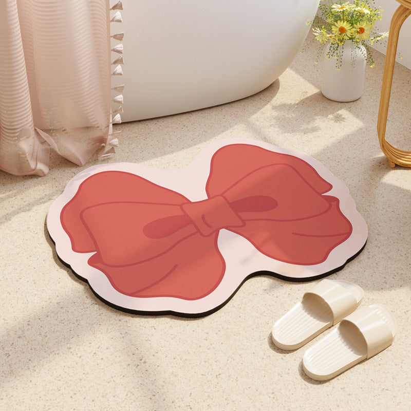 Decorative Bow-Shaped Bathroom Mat Kalsten