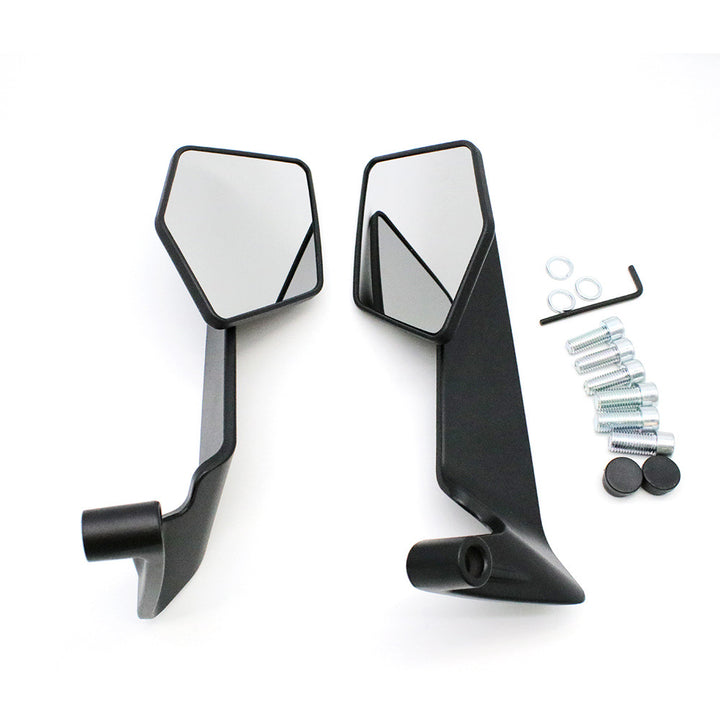 Motorcycle rearview mirror with modern, aerodynamic design Kalsten
