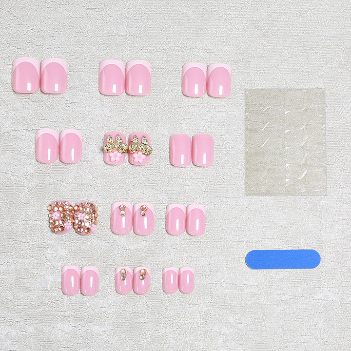 Elegant Artificial Nails with Luxurious Decorations Kalsten