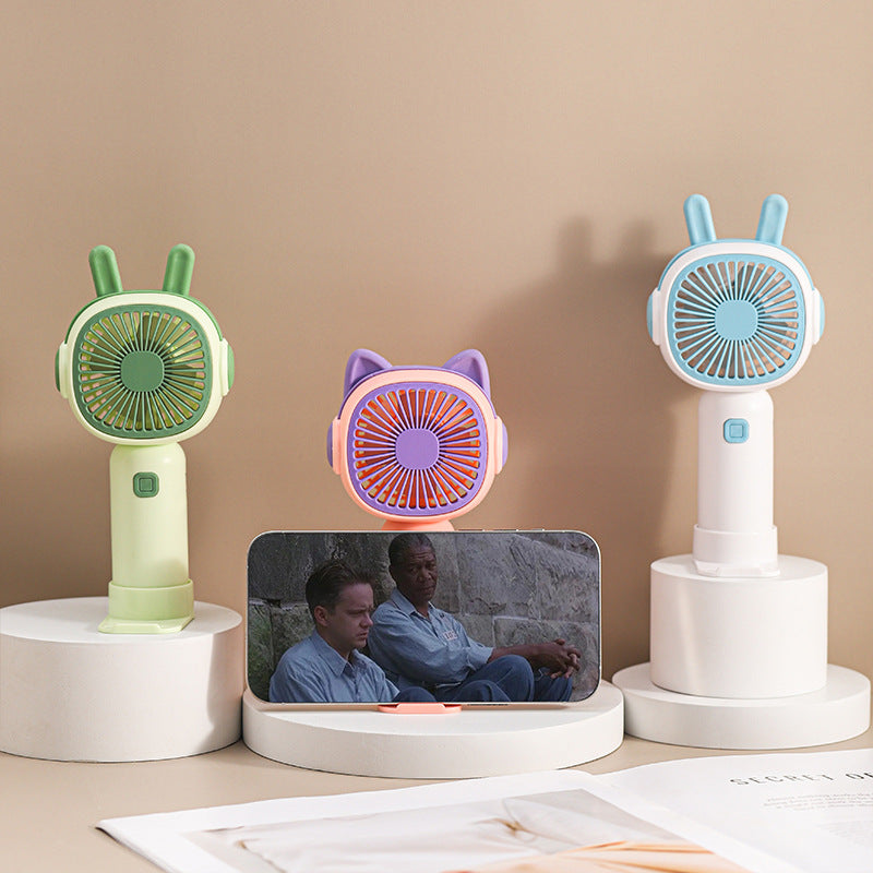Women Portable Handheld Fan with Fun Cat Design Kalsten