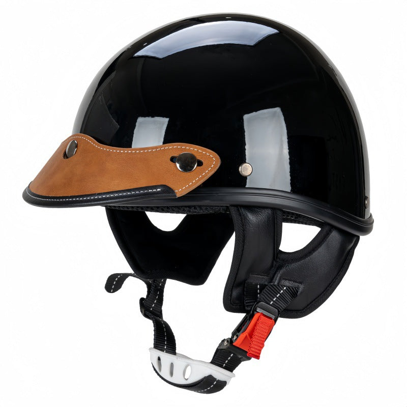 Retro Open-Face Motorcycle Helmet with Visor Kalsten