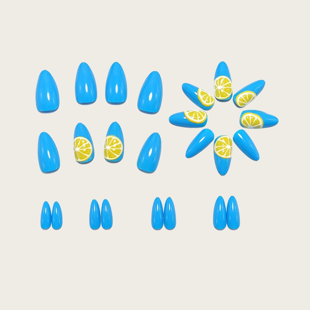 Artificial nails with lemon design Kalsten