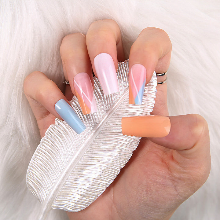 Artificial nails with floral minimalism Kalsten