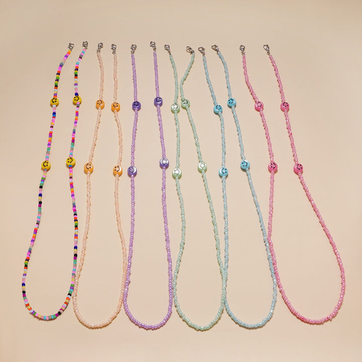 Decorative Smile Beaded Eyewear Chain kalsten