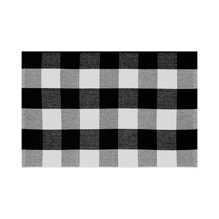 Woven placemat made of cotton in buffalo check with fine structured surface Kalsten