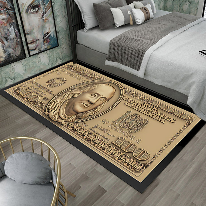 Dollar-Themed Decorative Area Rug