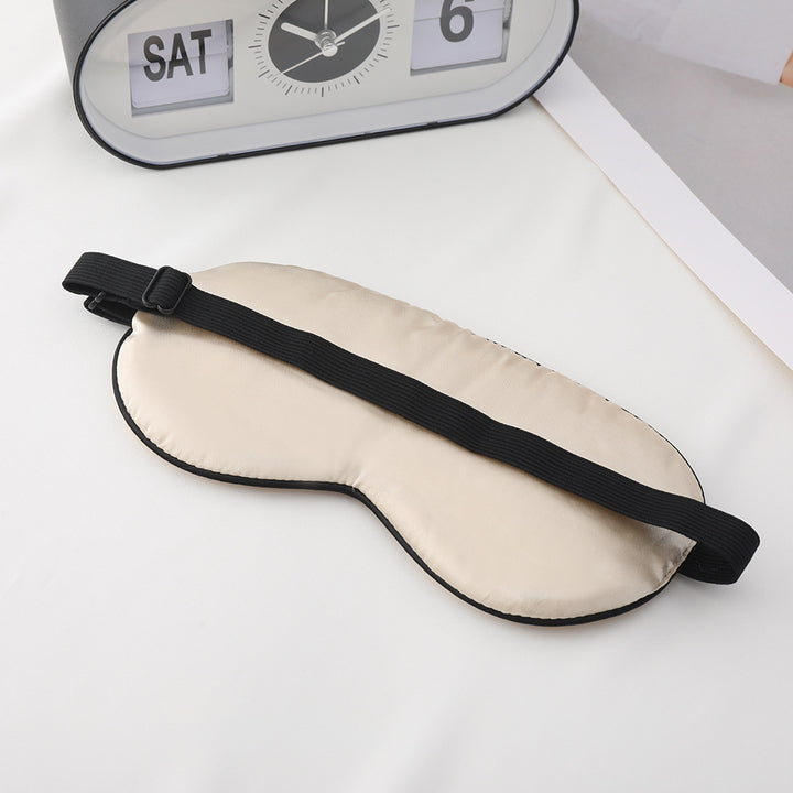 Unisex embroidered contoured sleep mask with decorative text embroidery and adjustable elastic band Kalsten