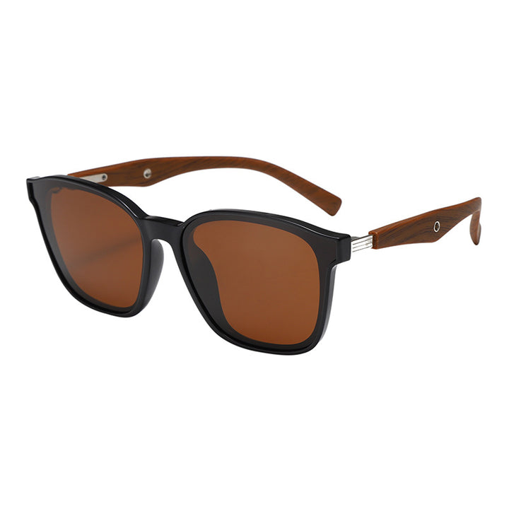 Women stylish oversized sunglasses with wooden accents Kalsten
