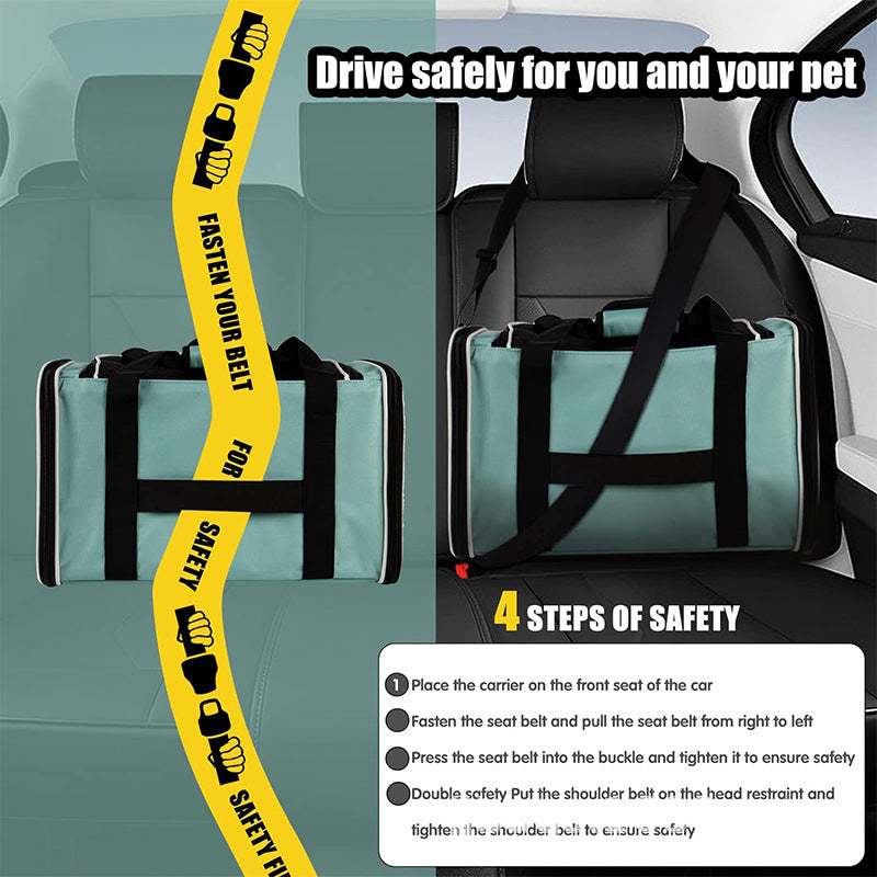 Pet carrier bag with breathable mesh windows Kalsten