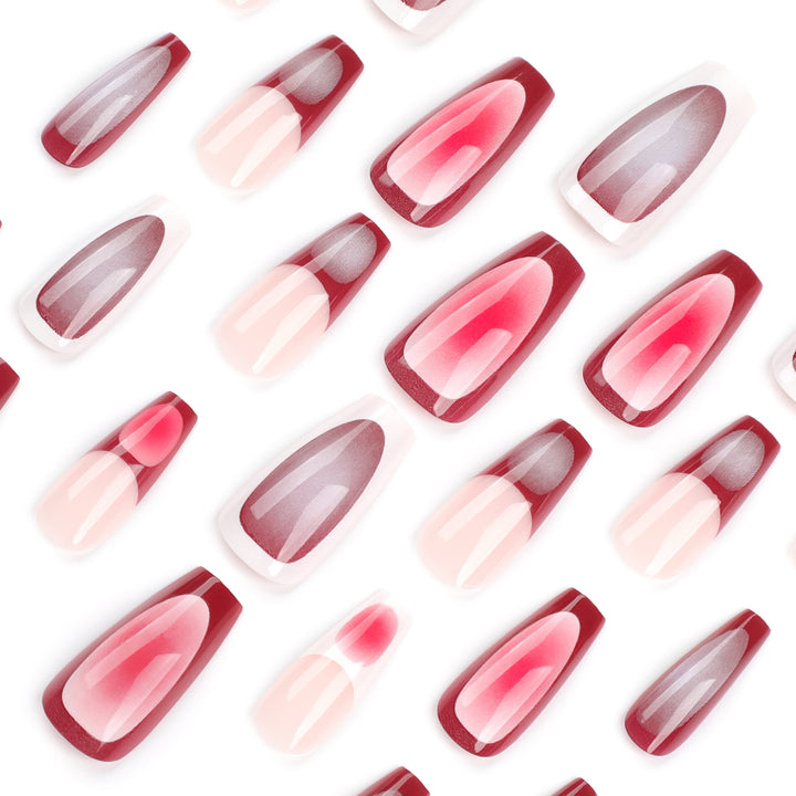 Artificial nail art with modern gradient and decorative accents Kalsten