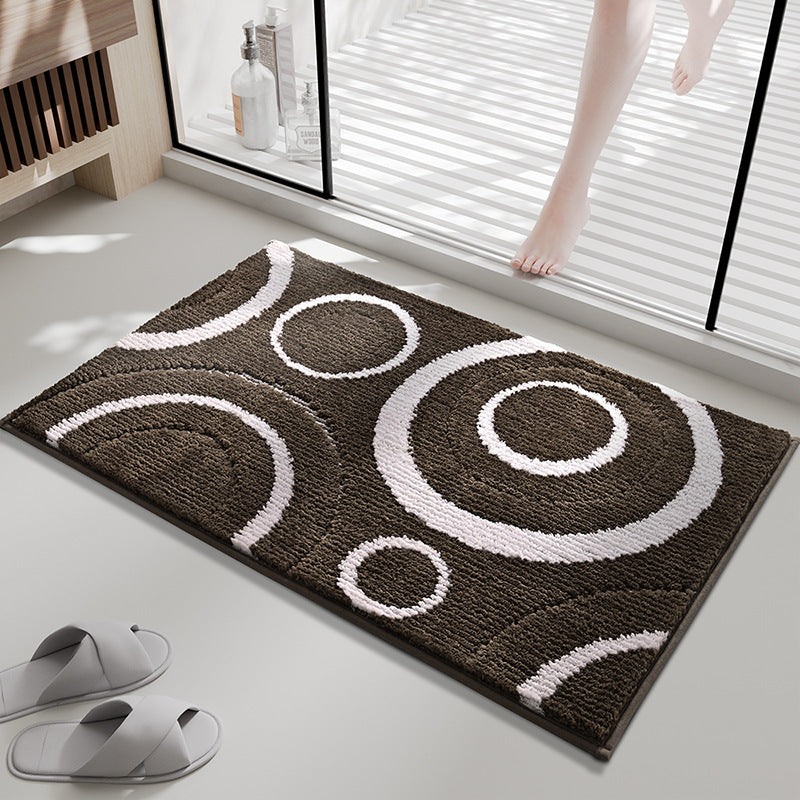 Contemporary Circular Pattern Bath Mat Kalsten
