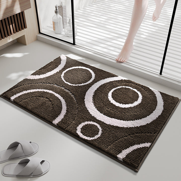 Contemporary Circular Pattern Bath Mat Kalsten