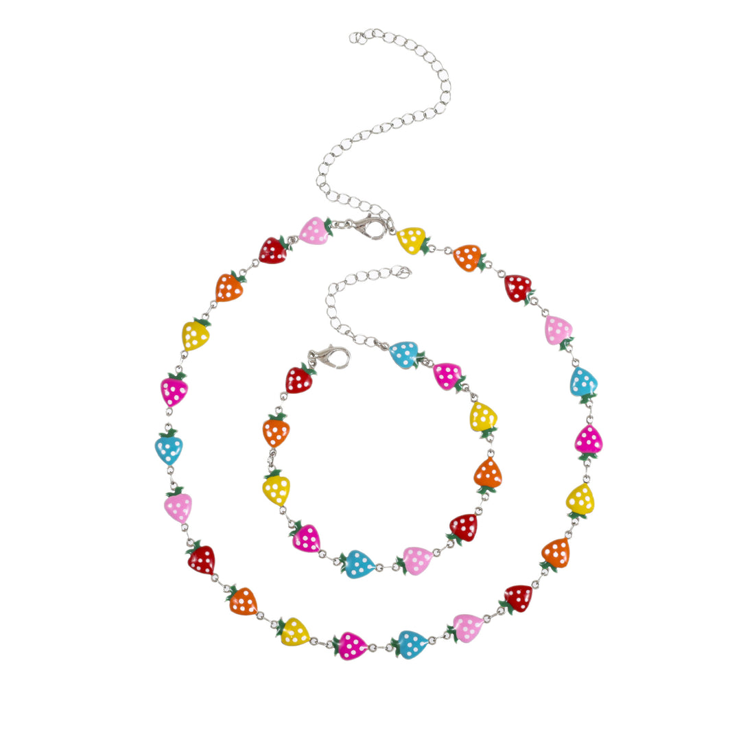 Whimsical Strawberry Charm Bracelet Kalsten