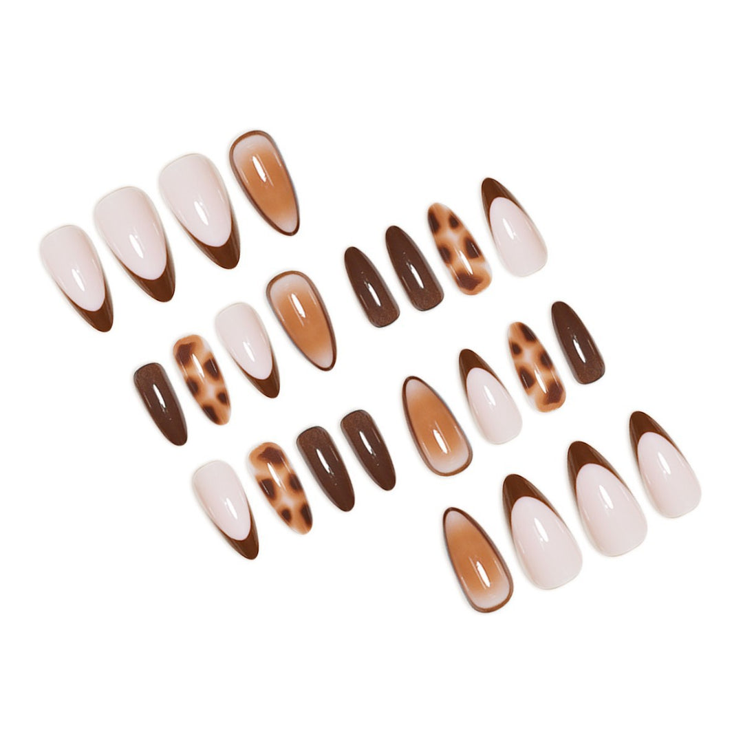 Artistic Stiletto Press-On Nail Set with Modern Design Kalsten