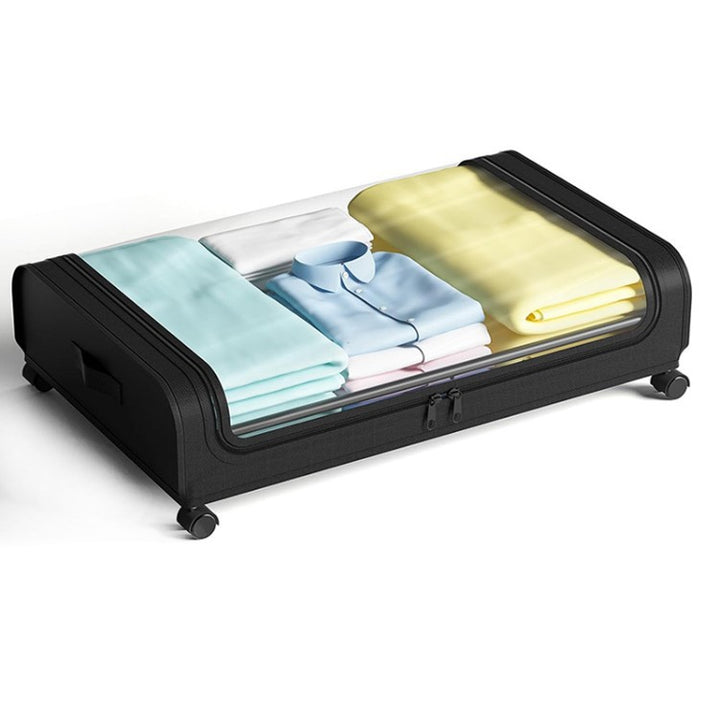 Storage box with wheels and transparent lid Kalsten