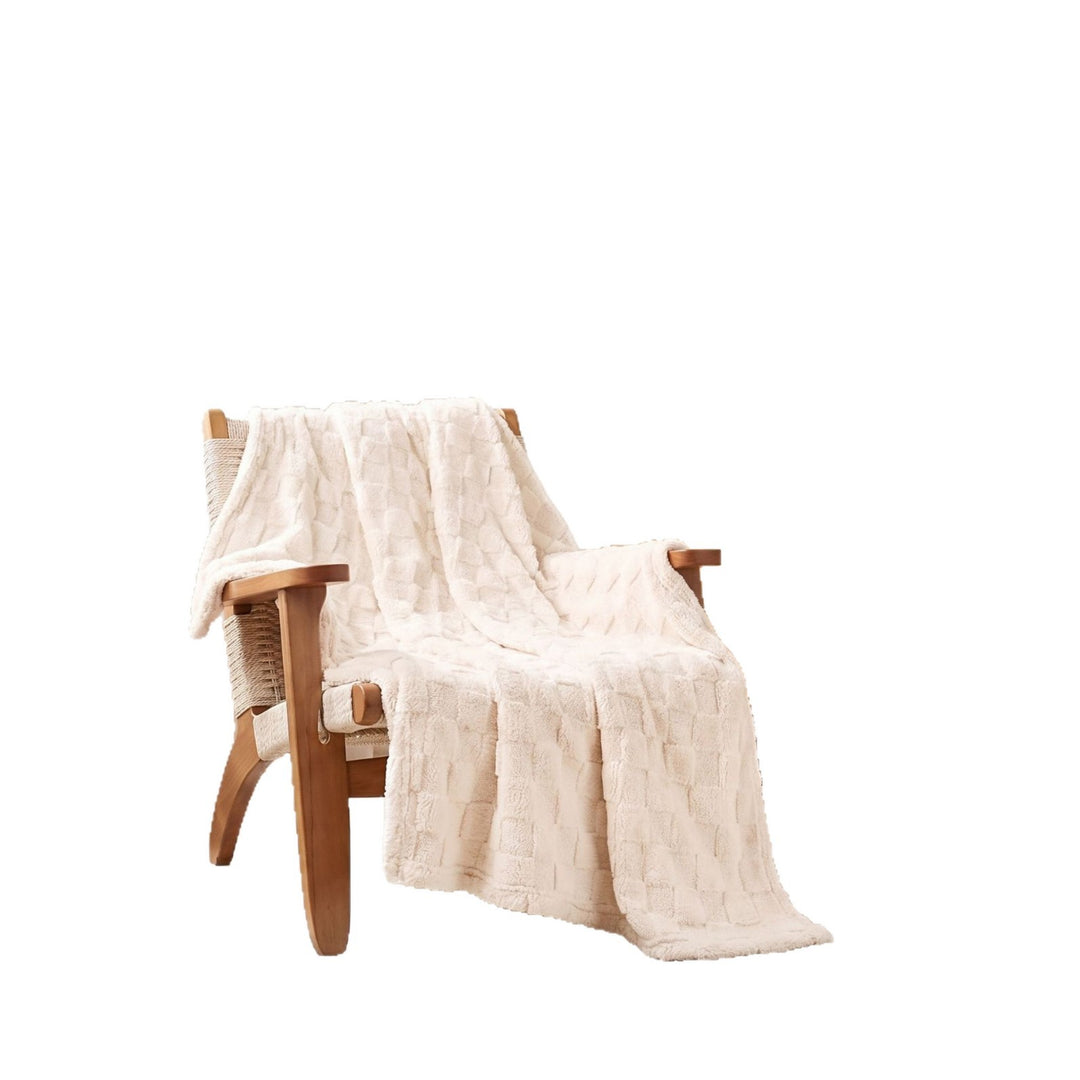 Textured Plush Home Throw Blanket