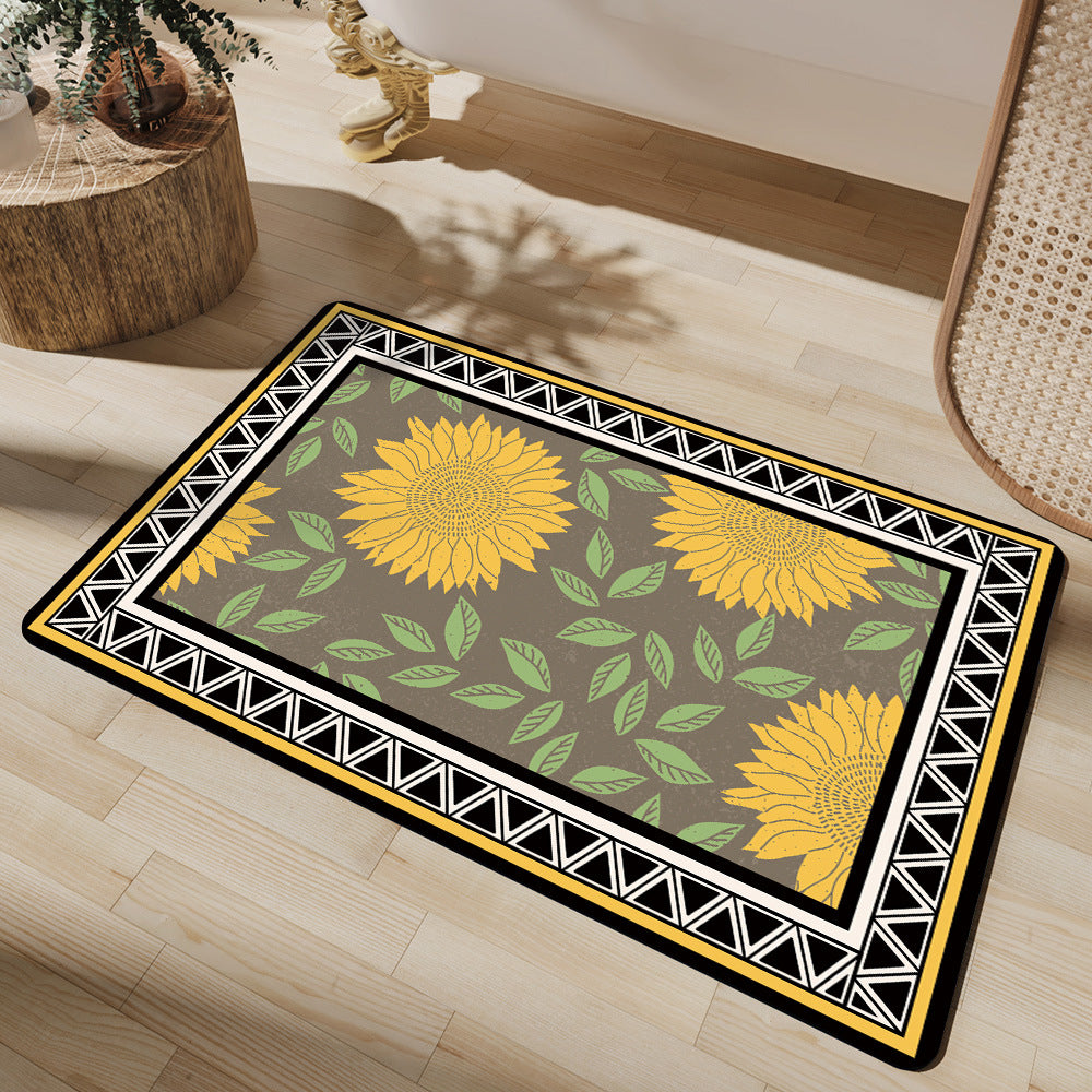 Textured Geometric Bath Mat Kalsten
