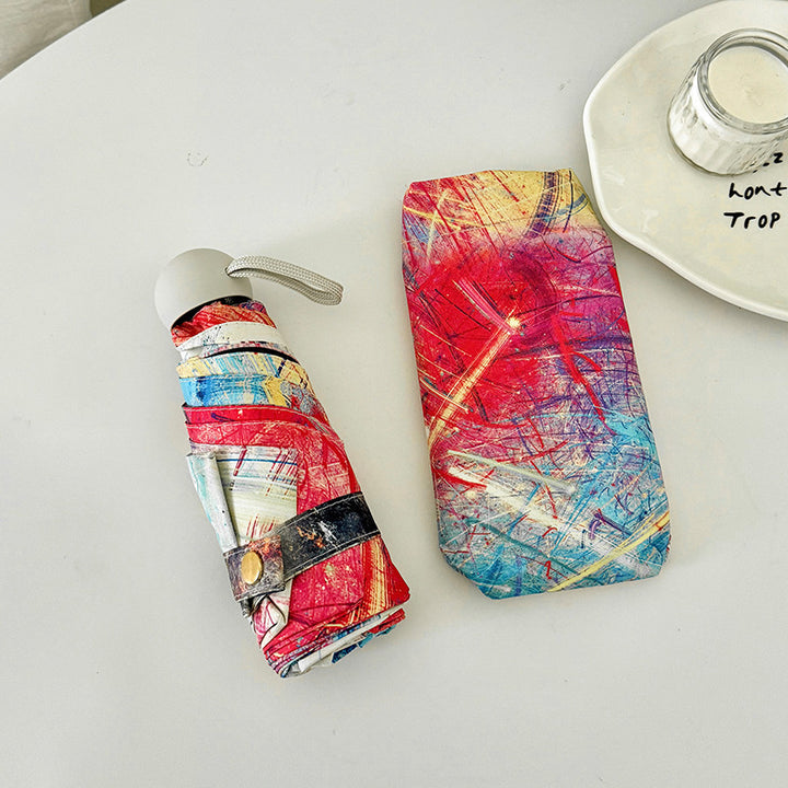 Ladies elegant folding umbrella with unique marble pattern Kalsten
