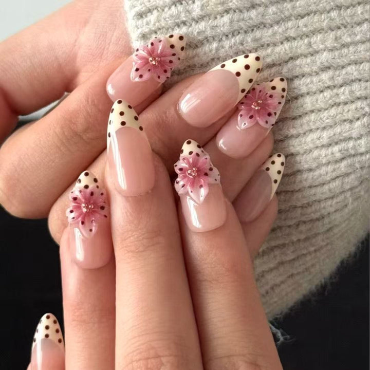 Artistic Floral Design Press-On Nails Set Kalsten