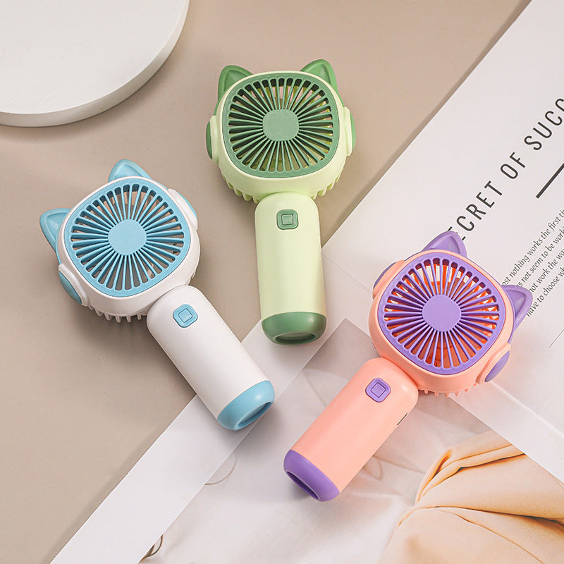 Portable Hand Fan with Cute Cat Ear Design Kalsten