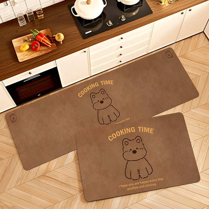 Whimsical Cooking-Themed Kitchen Mat