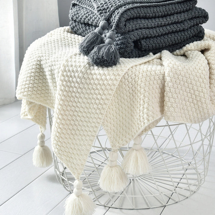 Ladies Elegant Waffle Structure Blanket Kalsten