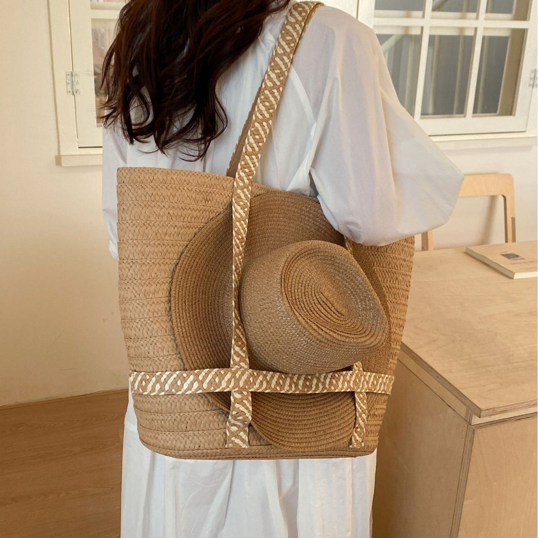 Woven Straw Beach Tote
