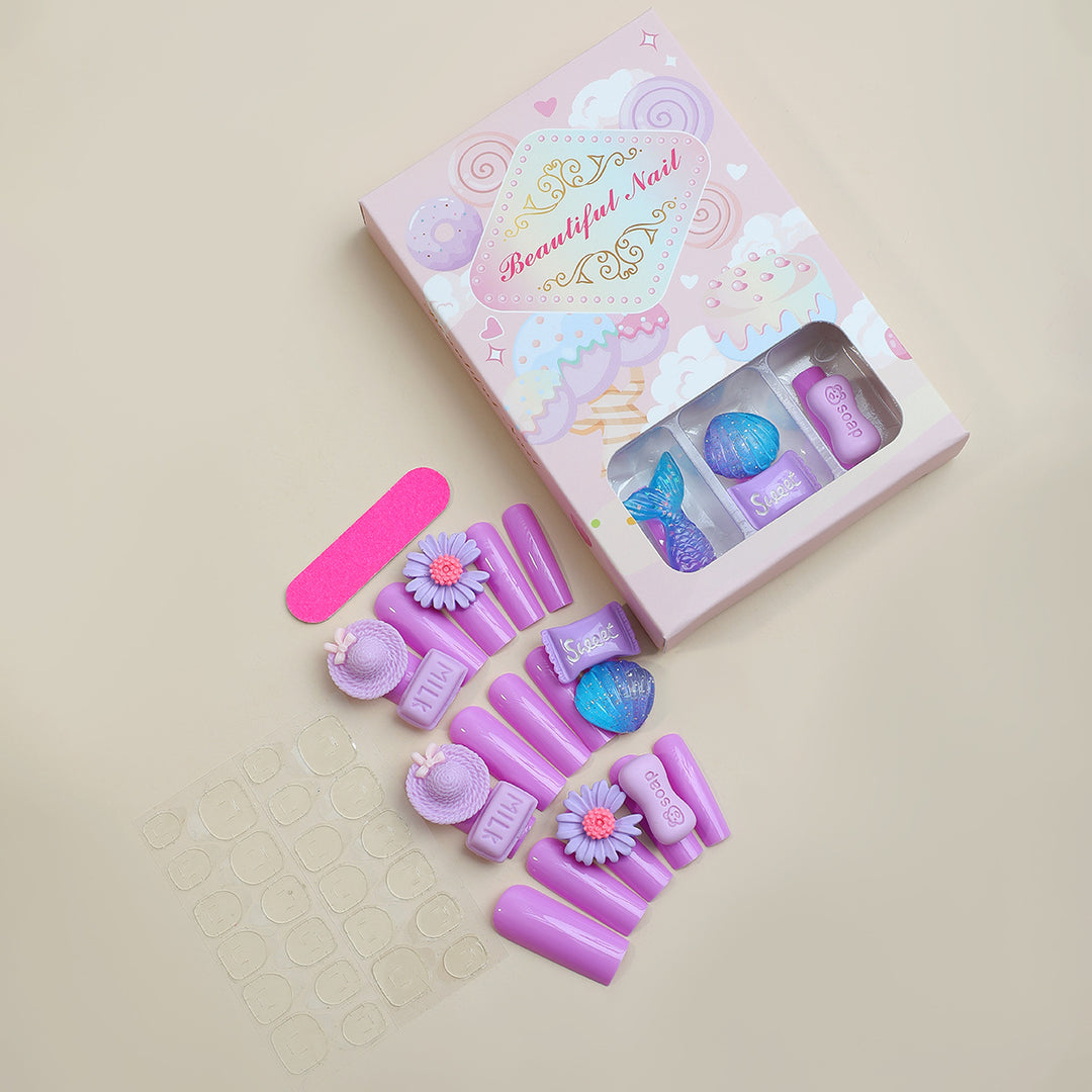 Decorative Nail Art Kit with Floral and Gem Accents kalsten