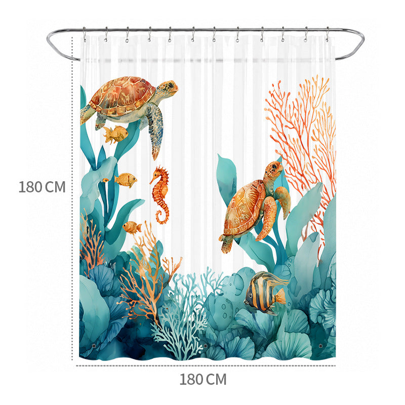 Underwater-themed Shower Curtain Kalsten