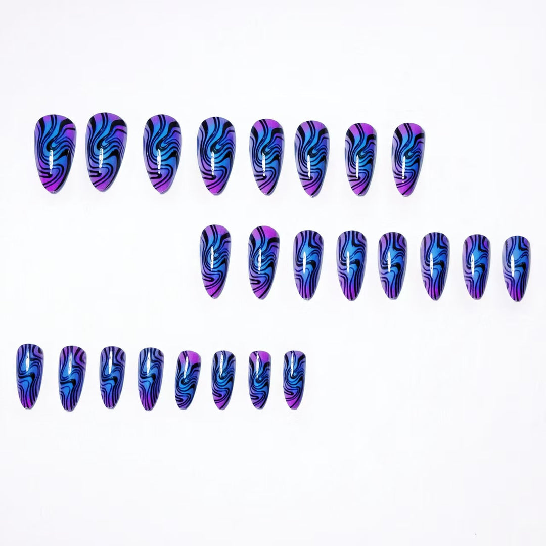 Artistic Marble Swirl Nail Art Kalsten
