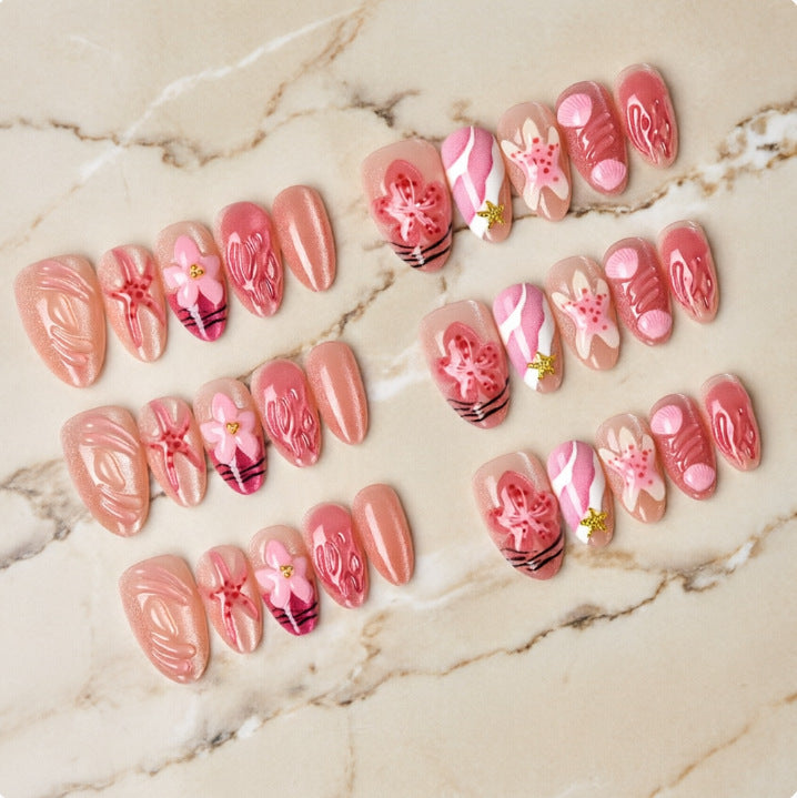 Artificial nails with floral accents Kalsten