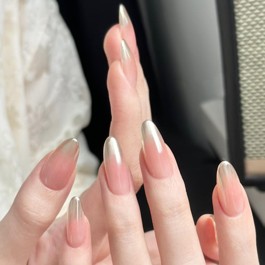Exquisite Nail Extensions with Elegant Gradient and Glossy Tips Kalsten