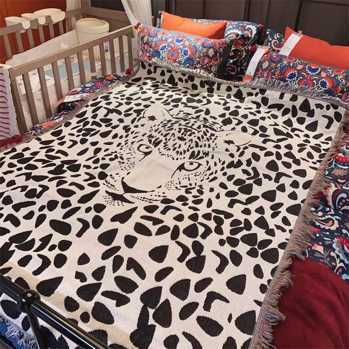 Artistic Leopard Print Throw Blanket