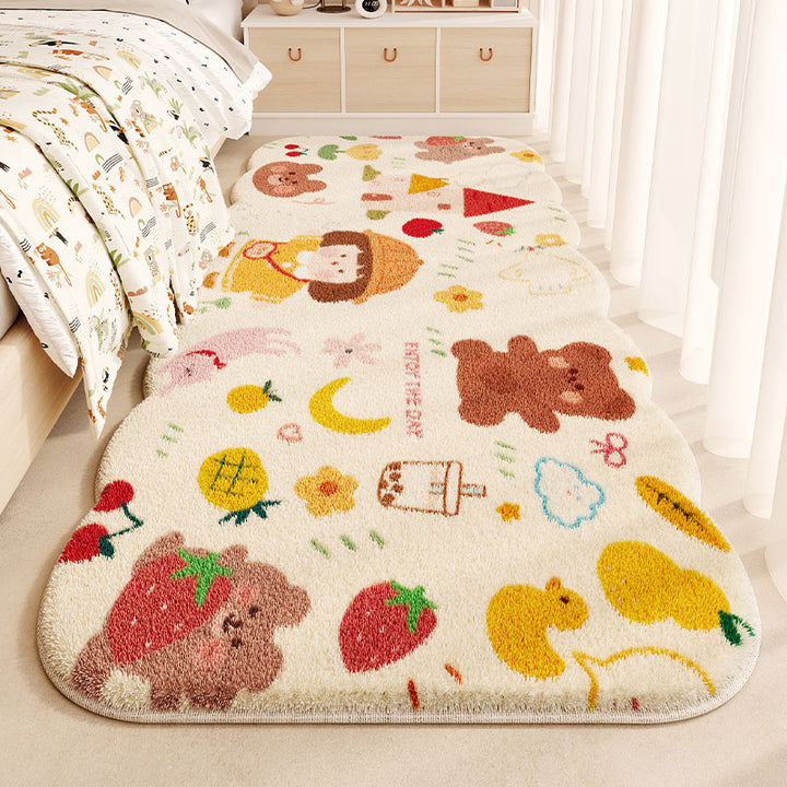 Children's Fun-Themed Plush Area Rug for Home