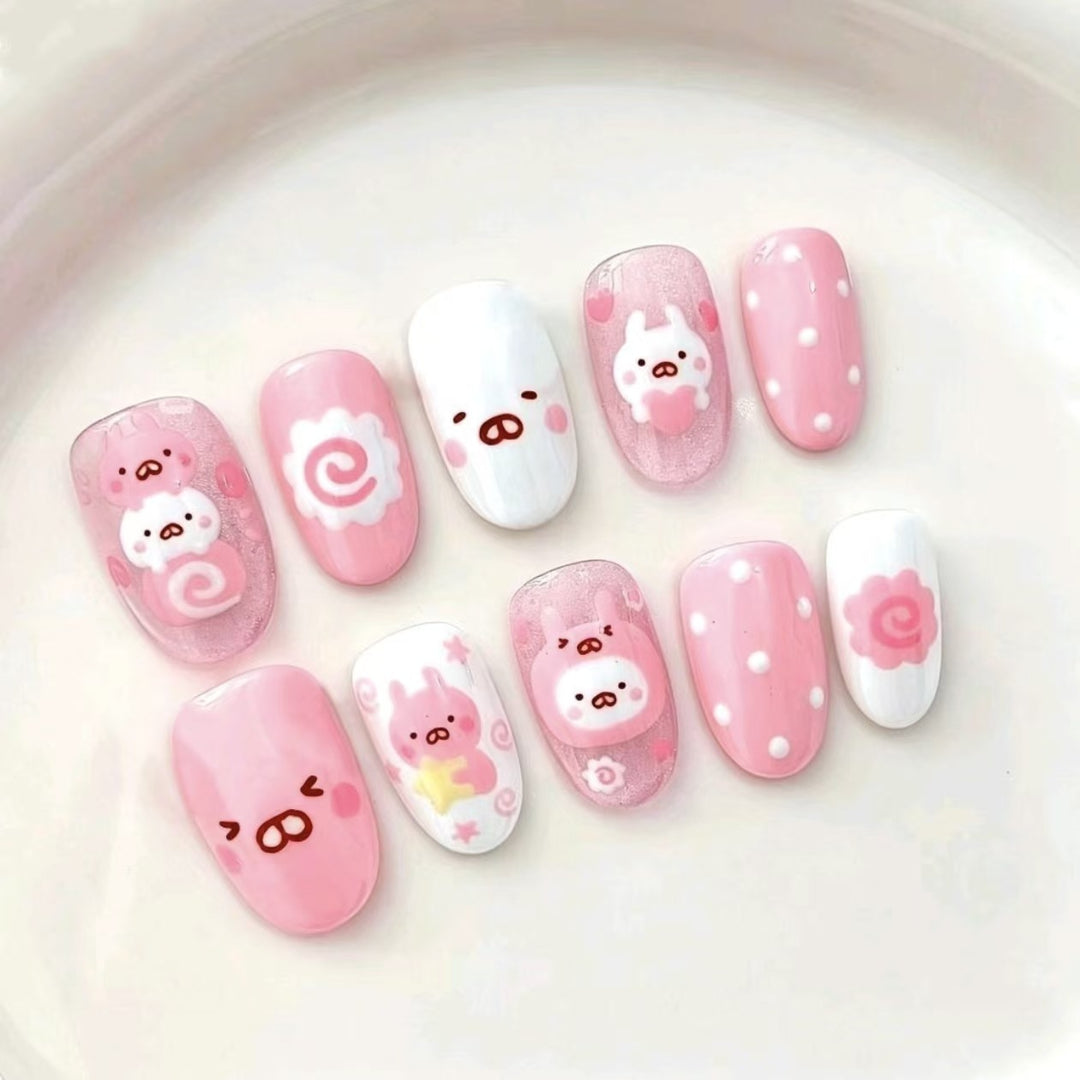 Creative Cartoon Press-On Nail Art Kalsten