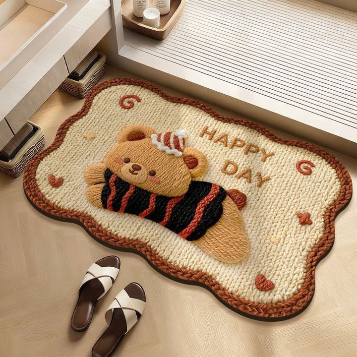 Cute Bunny-Themed Bath Mat