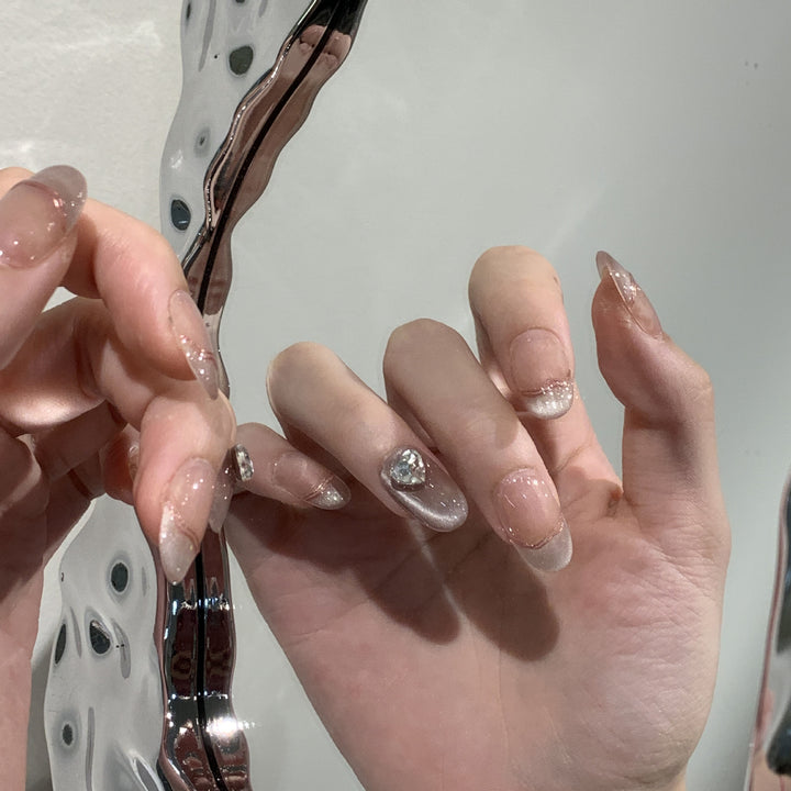 Elegant Press-On Nail Set with Jewel Accents Kalsten