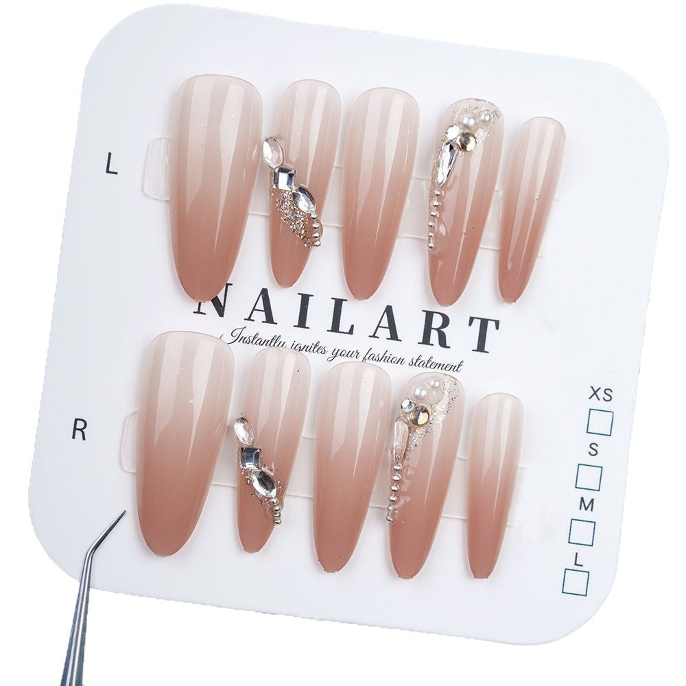 Crystal Embellished Press-On Nails Kalsten