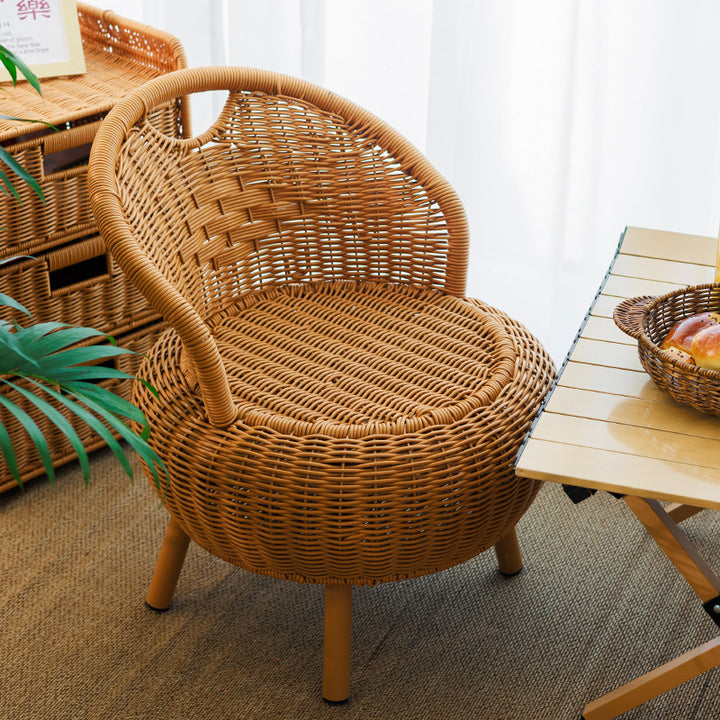 Woven Rattan Lounge Chair Kalsten
