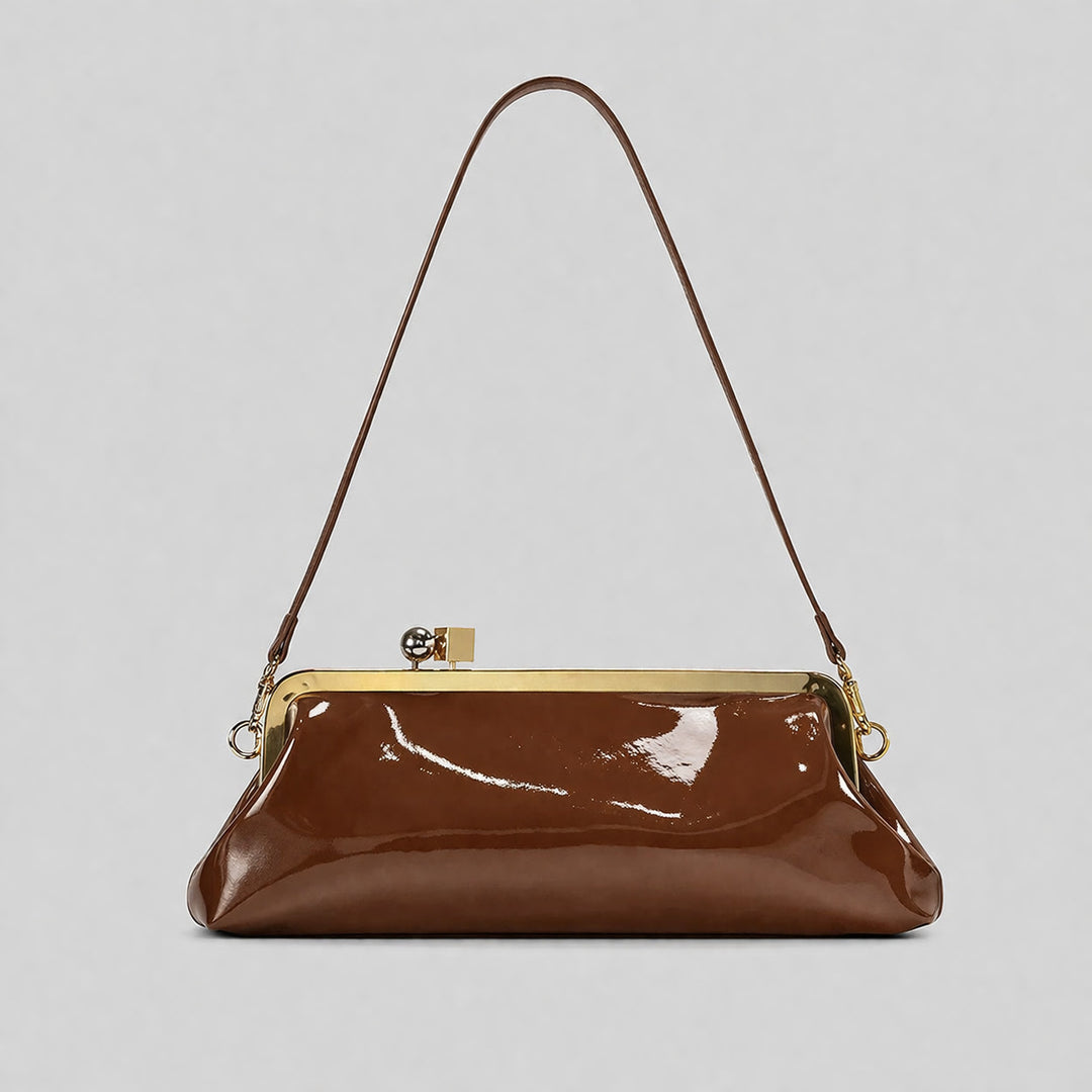 Elegant Patent Leather Evening Handbag