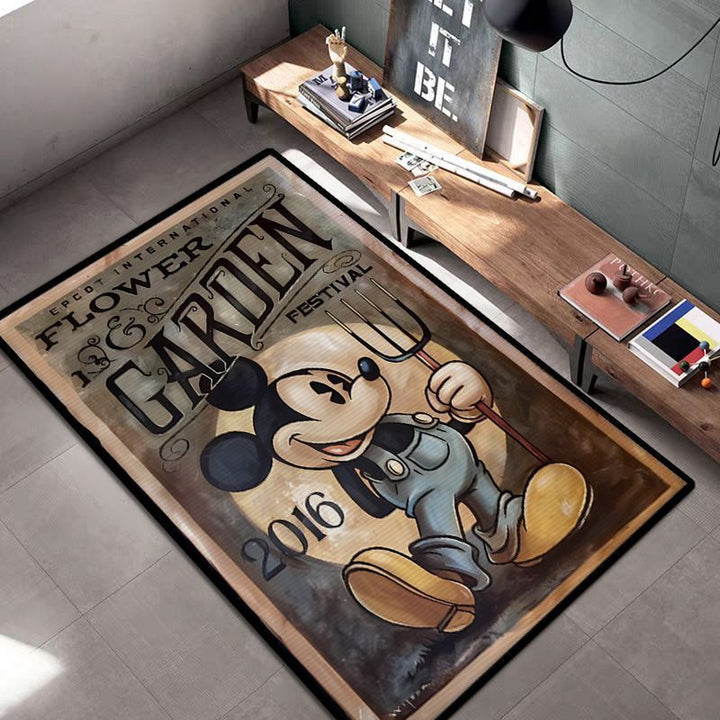 Vintage Whiskey-Themed Area Rug