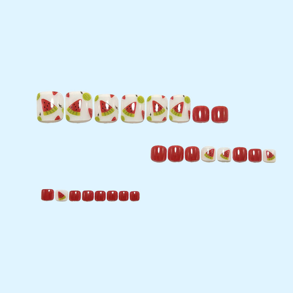 Artificial nails with fruity watermelon design Kalsten
