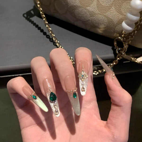 Luxury Crystal-Embellished Press-On Nails Kalsten