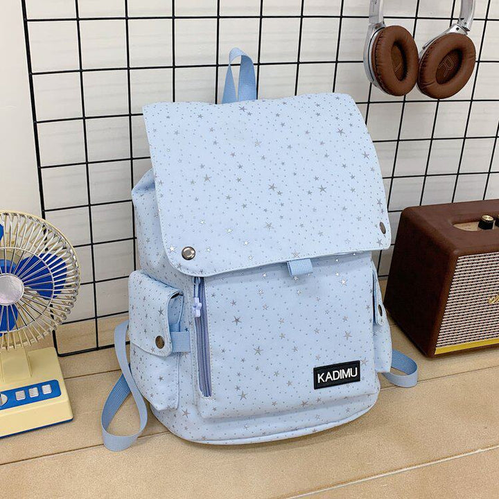 Stylish Star-Print Casual Backpack