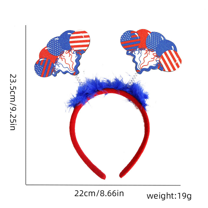 Unisex nan more patriotic festival headband with star and flag pom poms Kalsten