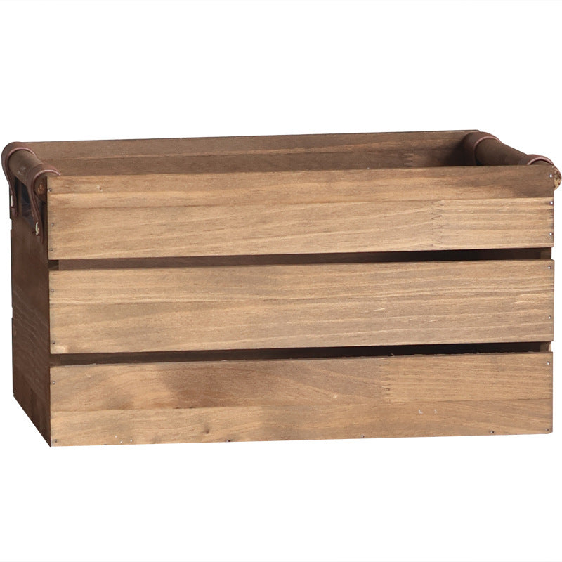 Robust storage basket made of wood Kalsten