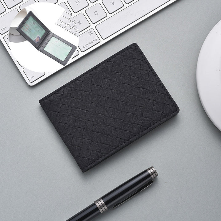 Stylish Woven Leather Cardholder Kalsten