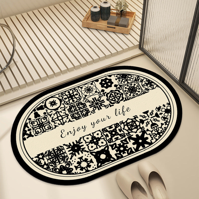 Artistic Patterned Bath Mat